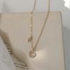 Japonês e coreano ins estilo moda simples cheio de diamante letra H pingente colar Novo temperamento clavícula cadeia de pescoço das mulheres por atacado