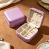Caja de Joyería Portátil de Fábrica Original con Espejo Lujo Ligero Sensación de Gama Alta Caja de Accesorios Caja de Almacenamiento para Pulseras de Cristal Collares Pendientes Venta al por Mayor