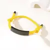 Al por mayor al contado transfronterizo Pulsera de doble cordón de ajuste Pulsera de cuerda trenzada ajustable de acero inoxidable multicolor con impresión y grabado de color UV
