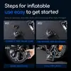 Power bank digital portátil multi-funcional con pantalla, inflador de llantas para coche, inalámbrico, de emergencia