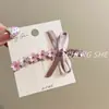 Grampo de cabelo elegante e de alta qualidade com laço de strass e flor estilo Chanel, presilha lateral, presilha para franja, presilha reta, acessórios de cabelo
