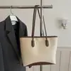 2026 Casual Estudante Aula Deslocamento Verão Simples Estética Grande Capacidade Retrô Deslocamento Ombro Único Manual Bolsa Tote