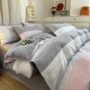 Algodón Puro 2025 Nuevo Juego de Cama de Cuatro Piezas Funda de Edredón a Cuadros de Algodón Puro Sábanas Ropa de Cama para Dormitorio de Primavera y Otoño