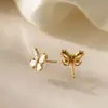 Pendientes de Mariposa Wanshing Europeos y Americanos Personalidad Sencilla Modernos Estilo Dulce Ins Fresco Sensación de Alta Calidad Nicho Exquisitos Dulces