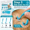 KineShineX Herramienta para Quitar Garrapatas para Mascotas Universal para Gatos y Perros Giratoria Elevadora Segura Indolora Reutilizable