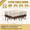 Capas para Mesa e Cadeiras Quadradas de Exterior Amazon, Tecido Oxford, Capas para Conjunto de Mesa e Cadeiras de Jardim, Capas à Prova de Poeira e Impermeáveis para Conjunto de Móveis