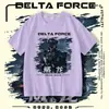 Camiseta Táctica de Manga Corta para Hombre, Mujer, Niño y Estudiante, Merchandising Weilong del Juego Delta Force, Cosplay