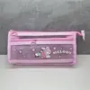 Comercio Exterior Linda Familia de Mascotas Dibujos Animados Malla Estuche para Lápices Mi Melody Bolso Doble Capa para Lápices Pochacco Bolsa para Material Escolar Venta al por Mayor