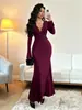 Comercio exterior transfronterizo europeo y americano color liso cuello en V manga acampanada patchwork de encaje entallado ajustado vestido largo bodycon