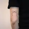 Adesivos de Tatuagem de Laço Novos e Fofos Transfronteiriços Estilo Ins de Alta Qualidade Nicho Simples Pequenos Frescos Adesivos de Tatuagem