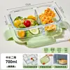 Pote de Vidro Espesso para Micro-ondas, Marmita, Caixa Bento, Tigela de Sopa, Recipiente de Alimentos Compartimentado Selado para Levar Refeições para o Trabalho