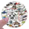60 adesivos de grafite de helicóptero armado de desenho animado adesivos decorativos para mala guitarra computador skate copo d'água adesivos à prova d'água