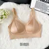 Sutiã de Renda de Seda Leve de Luxo com Copas Fixas em Gota Roupa Íntima Estilo Fino Cinza Céu Tom de Pele Nude Sutiã de Suporte Macio