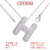 Moderna y Versátil Colgante de Alfabeto Inglés de 26 Letras con Microincrustaciones de Cobre Puro Cadena para Clavícula Suministro Directo Joyería de Collar para Mujer