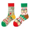 Calcetines originales de moda infantil AB color asimétrico dibujos animados longitud media otoño e invierno caramelos lindos calcetines de algodón para niños y niñas