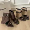 Primer Encuentro: Sandalias Romanas Retro con Pedrería para Mujer que Aumentan la Altura, Nuevo Modelo de Verano 2026, Versátiles para Figuras Pequeñas, Combinadas con Pantalones y Botines