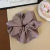 Elástico de Cabelo Scrunchie de Alta Qualidade com Borda Texturizada, Simples Acessório de Cabelo Estilo Francês, Prendedor de Rabo de Cavalo, Faixa de Cabelo Elástica, Adorno de Cabelo