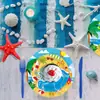 Festa de Festival Temática de Praia de Verão Transfronteiriça Suprimentos Pratos de Papel Bandeiras Toalhas de Mesa Guardanapos Decorações de Festa Venda por Atacado