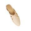 Jinbukang cm/piel de oveja/verano Baotou medias zapatillas de mujer de moda versátiles fondo suave fideos suaves con cuero romano de verano