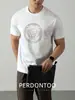 [Tecnología de Lentejuelas Láser] Camiseta de Verano Fina de Fibra de Bambú para Hombre, Fresca y Amigable con la Piel
