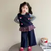 Conjunto de Niña Primavera y Otoño 2026 Nuevo Elegante Casual Infantil Moda de Primavera Conjunto de Tres Piezas de Mezclilla