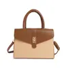 Bolsa Quadrada Pequena Color Block Casual Tendência Verão 2026 Moda Tendência Bolsa de Mão Bolsa Transversal de Ombro