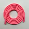 Corda redonda de crochê colorida de 5 mm em poliéster-algodão com pontas revestidas de silicone, adequada para capuzes de moletons, cós de calças e cordões de calças esportivas, atacado