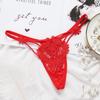 Sexy oco das mulheres cintura baixa quente tentação flor solúvel em água bordado fio dental transparente comércio exterior calças sexy T