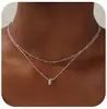 Collar de Moda Transfronterizo Europeo y Americano Versátil en Capas con Iniciales y 26 Colgantes, Nuevo Estilo para Mujer 2024 para Superponer