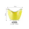 Balde de Champagne Plástico Transparente Médio 8 Litros Entrada Dourada Balde de Gelo Camada Dupla 8L Pacote com 6 Balde de Cerveja KTV Balde de Gelo para Vinho