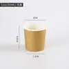 Tigela de Papel Kraft para Sopa, Tigela Descartável Espessa para Água de Açúcar, Caixa para Levar de Bolinhas de Taro, Copo de Sopa Cor Natural, Tigela para Levar de Mingau, Recipiente para Sopa de Sobremesa