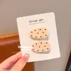 Pinza para el pelo pequeña linda de lunares para niños coreanos, pinza de pico de pato sin pelo para bebé, pinza para el pelo simple todo-partido para la cabeza, flequillo