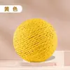 Brinquedo para Gato Bola de Sisal 6cm Extra Grande Autoentretenimento Alívio do Tédio Dispositivo de Mastigar Vara Agarradora para Gato Moagem de Dentes Brinquedo de Mastigar Durável Suprimentos para Pets
