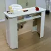 Mesa y Silla de Manicura de Mármol Estilo Nórdico Individual/Doble/Triple con Enchufe de Aspiradora Integrado, Mesa y Silla de Manicura Populares