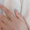 Anel Flor de Diamante Cintilante, Design Simples e Fresco, Anel de Estudante Estilo Floresta Doce de Nicho, Moda Feminina Estilo Fada