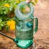Regadera de pico largo para regar flores y verduras, transparente, gran capacidad, especial para el cultivo de flores, estilo nórdico, regadera para el hogar, regadera con rociador