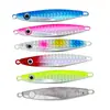 Señuelo Jig Metálico para Pesca desde la Costa, Jig Metálico en Blanco, Jig Metálico Azul para Costa, Señuelo Jig Metálico de Lanzamiento a Larga Distancia con Anzuelo Simple/Doble