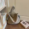 Bolsa de Tecido com Bolinhas Estilo Coreano Ins Moda Bolsa de Grande Capacidade para Mulheres Outono 2026 Nova Bolsa Tote de Ombro Único para o Dia a Dia