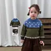 (9.28 Novidades) Suéter de Tricô para Meninas Roupas de Inverno Desenho Animado Roupa de Baixo Infantil Roupas de Bebê