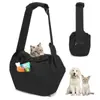 Bolso de hombro para mascotas para exteriores con cierre de cordón, bolso cruzado transpirable para mascotas con correa de hombro ajustable, admite logotipo personalizado