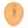 Uña de Ombligo de Acero Inoxidable con 26 Letras Inglesas Europeas y Americanas A-Z Hebilla de Ombligo Accesorios DIY Anillo de Ombligo Uña Joyería para Perforación del Cuerpo Humano