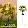 Luces Solares para el Suelo con Forma de Flor de Azalea, Impermeables para Exteriores, Decoración de Jardín, Iluminación LED para Paisajismo, Césped Artificial