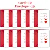 Compra Directa Transfronteriza de 1 Juego de Sobres para Tarjetas de Felicitación Creativas de San Valentín de Tamaño Grande, Postal en Blanco, Tarjeta Más Vendida de Vacaciones