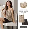 Pijama de Verano para Mujer de Algodón Puro con Sujetador Incorporado, Chaleco sin Mangas y Shorts, Ropa de Casa de Rayas Finas para Niñas, ¡Alta Demanda!
