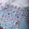 Série Nova de Saída de Primavera Fofa Hello Kitty Adesivos de Unha em Relevo Estilo Ins Simples Adesivos de Unha DIY Adesivos