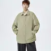 Camisa de Botones de Manga Larga con Cuello Campana Cómoda de Estilo Japonés Nueva y de Moda Primavera 2026 para Hombre Holgada Casual Versátil