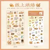 Pegatinas Decorativas para Escenas de Manualidades, Motivos de Dibujos Animados de la Vida Diaria Estilo Japonés, Collage de Escena DIY para Diarios