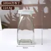 Pote de Pudim Selado, Copo para Assar Gelatina com Tampa, Copo Transparente de Vidro para Mousse e Iogurte, Garrafa Dosadora de Sobremesa de Leite com Parede Dupla