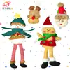 Nueva Serie Navideña Anciano Muñeco de Nieve Tela Relleno de Algodón Accesorios Ropa Accesorios para Portaequipajes DIY Accesorios Decorativos