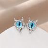 Brincos Olho do Diabo Sky Blue Niche Design 2023 Nova Moda Feminina Brincos Elegantes Design de Nicho Brincos Brincos